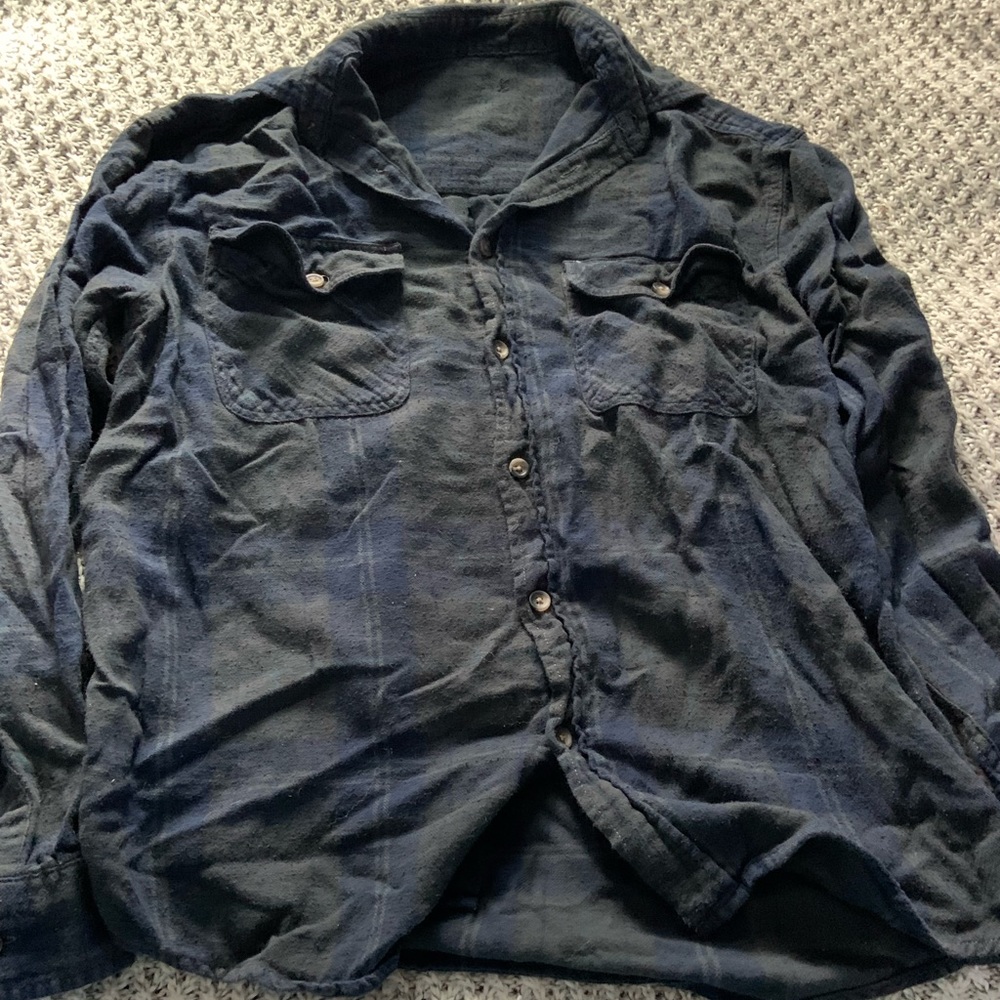 🔆Moving Sale 20% Off 🔆UO Navy&Gray Plaid Flannel